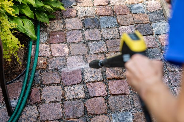 Paver Sidewalk Cleaning in Falls Church